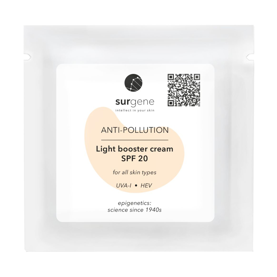 Захисний крем для обличчя Surgene Anti-Pollution Light Booster Cream SPF 20, 2 мл (саше)