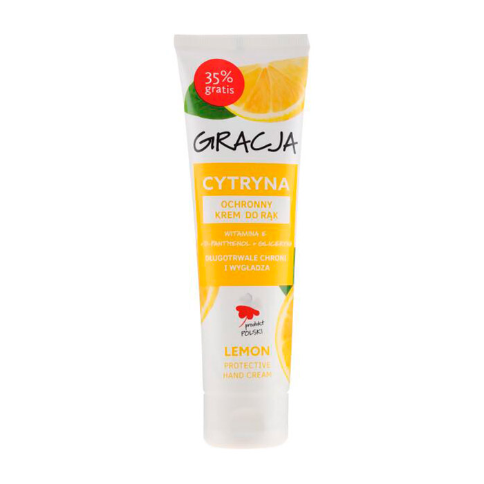 Захисний крем для рук Gracja Lemon Protective Hand Cream з екстрактом лимона, 100 мл
