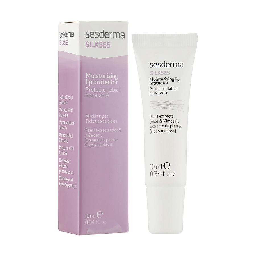 Зволожувальний захисний крем для губ Sesderma Silkses Moisturizing Lip Protector, 10 мл